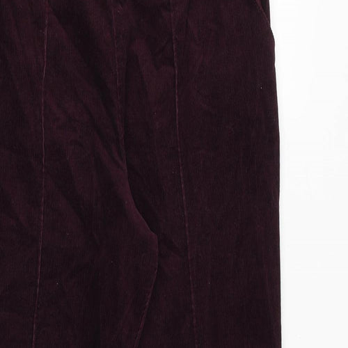 Marks and Spencer Womens Purple Polyester Trousers Size 10 Regular