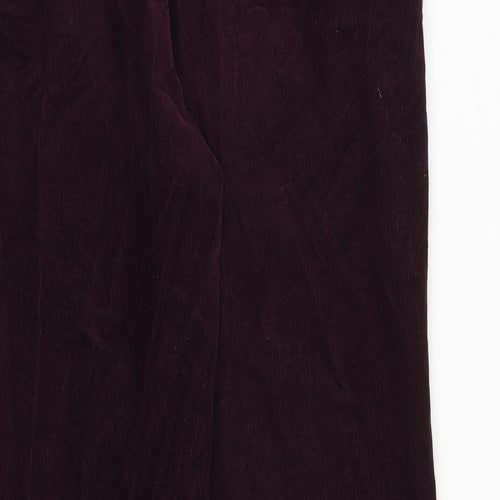 Marks and Spencer Womens Purple Polyester Trousers Size 10 Regular