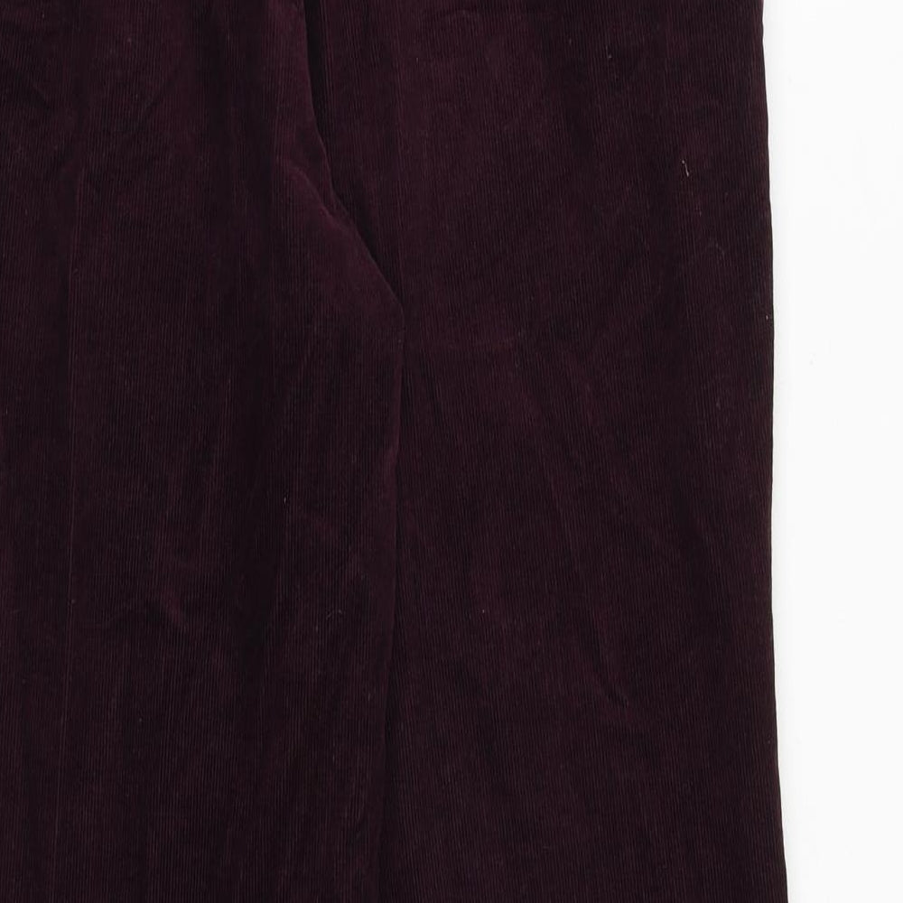 Marks and Spencer Womens Purple Polyester Trousers Size 10 Regular