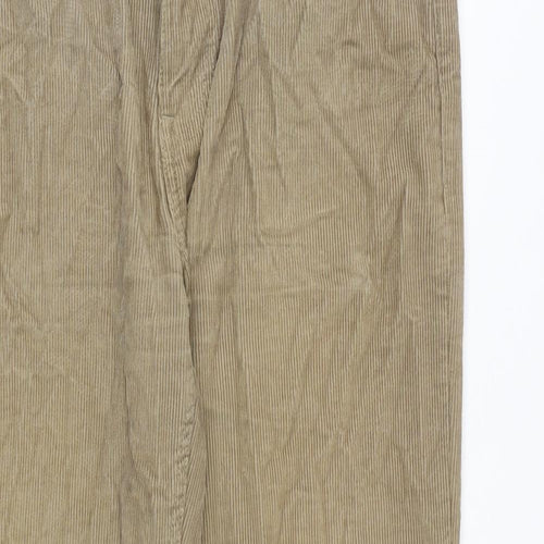 New Look Mens Beige Cotton Trousers Size 34 in Regular Zip