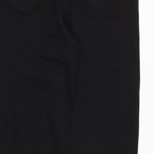 Bonmarché Womens Black Cotton Straight Jeans Size 16 Regular Zip