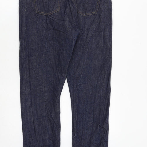 Howies Mens Blue Cotton Straight Jeans Size 36 in Regular Zip