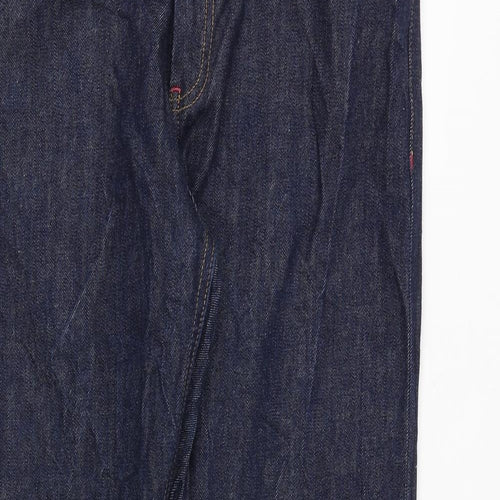 Howies Mens Blue Cotton Straight Jeans Size 36 in Regular Zip