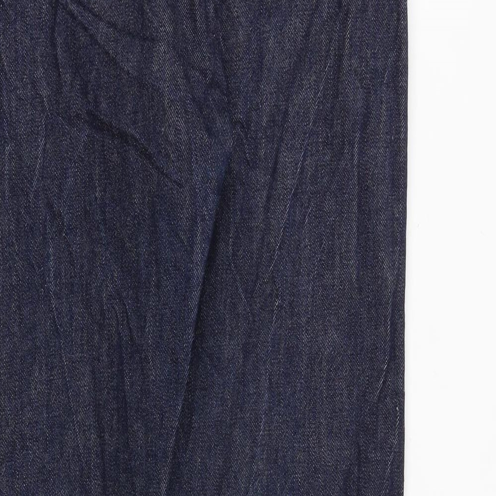 Howies Mens Blue Cotton Straight Jeans Size 36 in Regular Zip