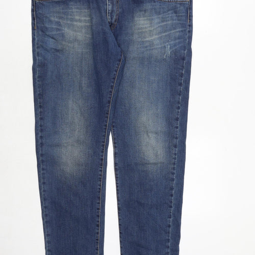 Carrera Mens Blue Cotton Straight Jeans Size 36 in Regular Zip