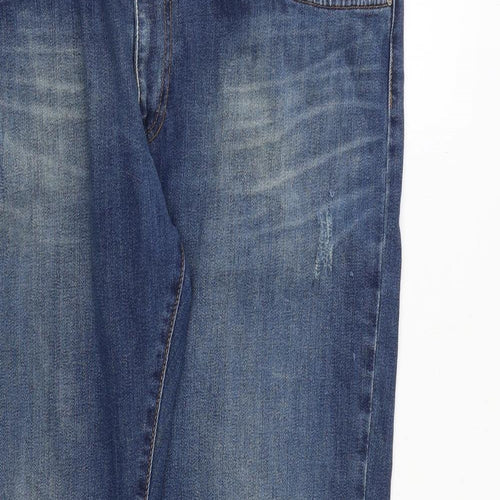 Carrera Mens Blue Cotton Straight Jeans Size 36 in Regular Zip