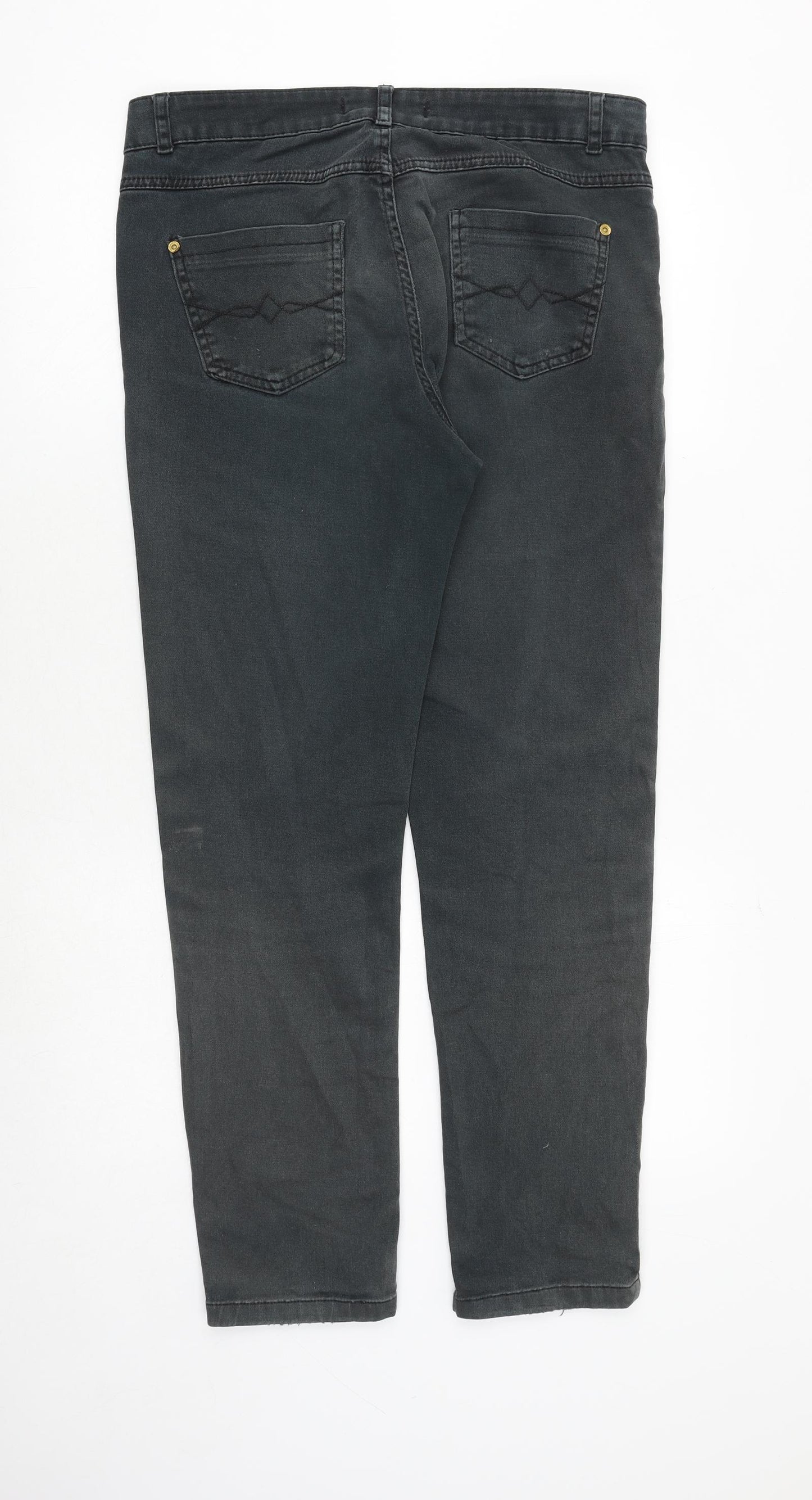 Denim 24/7 Womens Grey Polyester Skinny Jeans Size 32 in Regular Zip