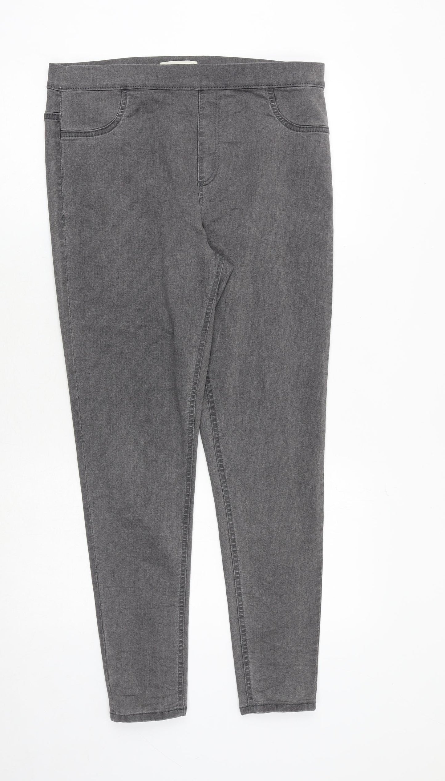 Marks and Spencer Womens Grey Cotton Jegging Jeans Size 14 Regular