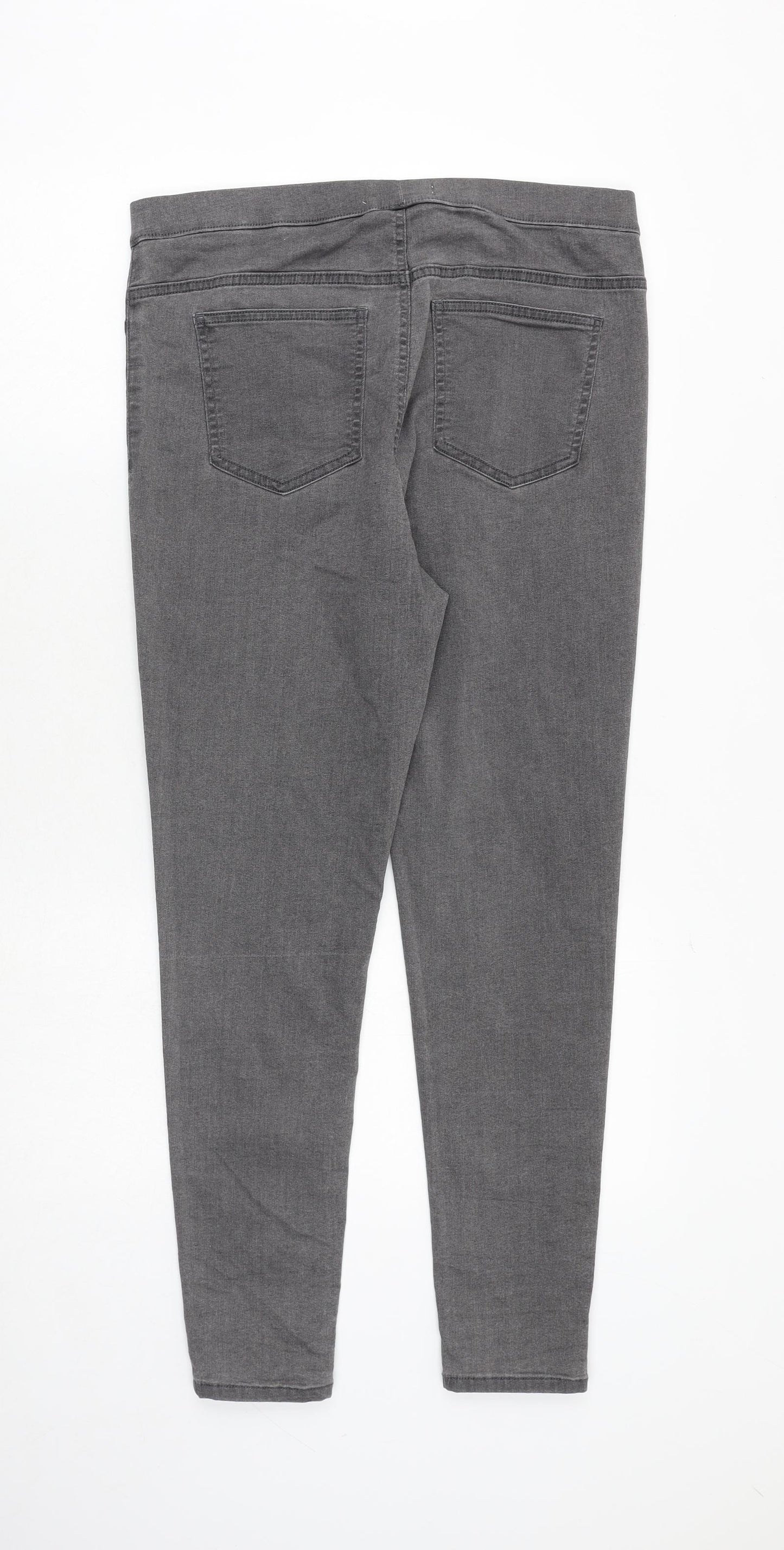 Marks and Spencer Womens Grey Cotton Jegging Jeans Size 14 Regular