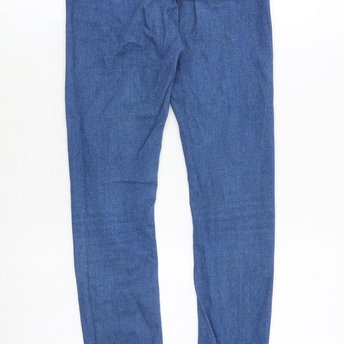 Topshop Womens Blue Cotton Skinny Jeans Size 26 in Regular Zip
