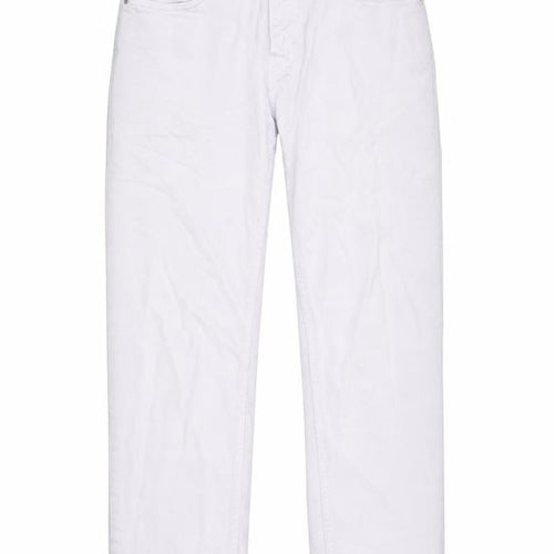 ASOS Womens Purple Cotton Straight Jeans Size 28 in Regular Zip