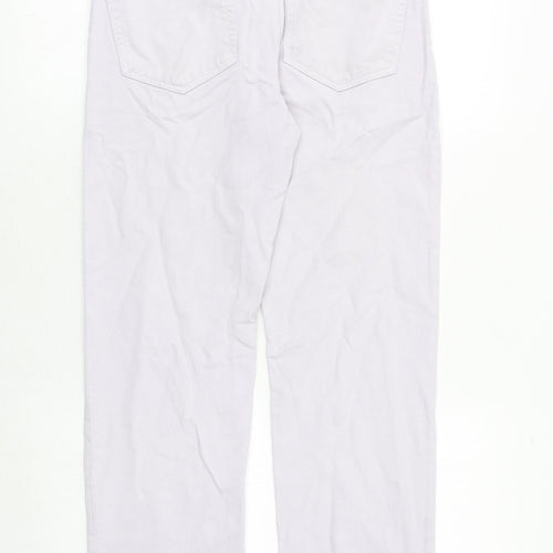 ASOS Womens Purple Cotton Straight Jeans Size 28 in Regular Zip
