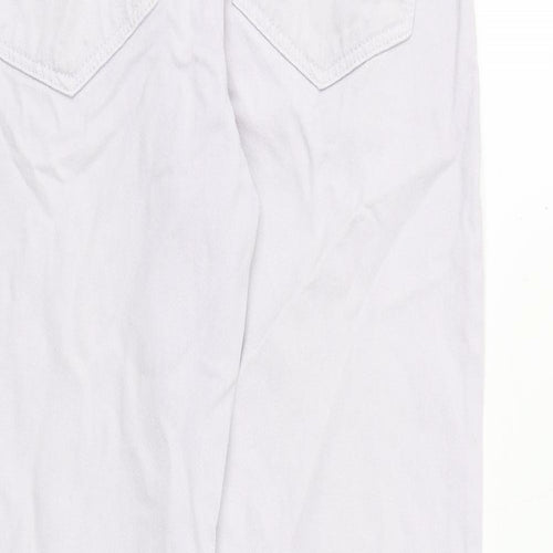 ASOS Womens Purple Cotton Straight Jeans Size 28 in Regular Zip