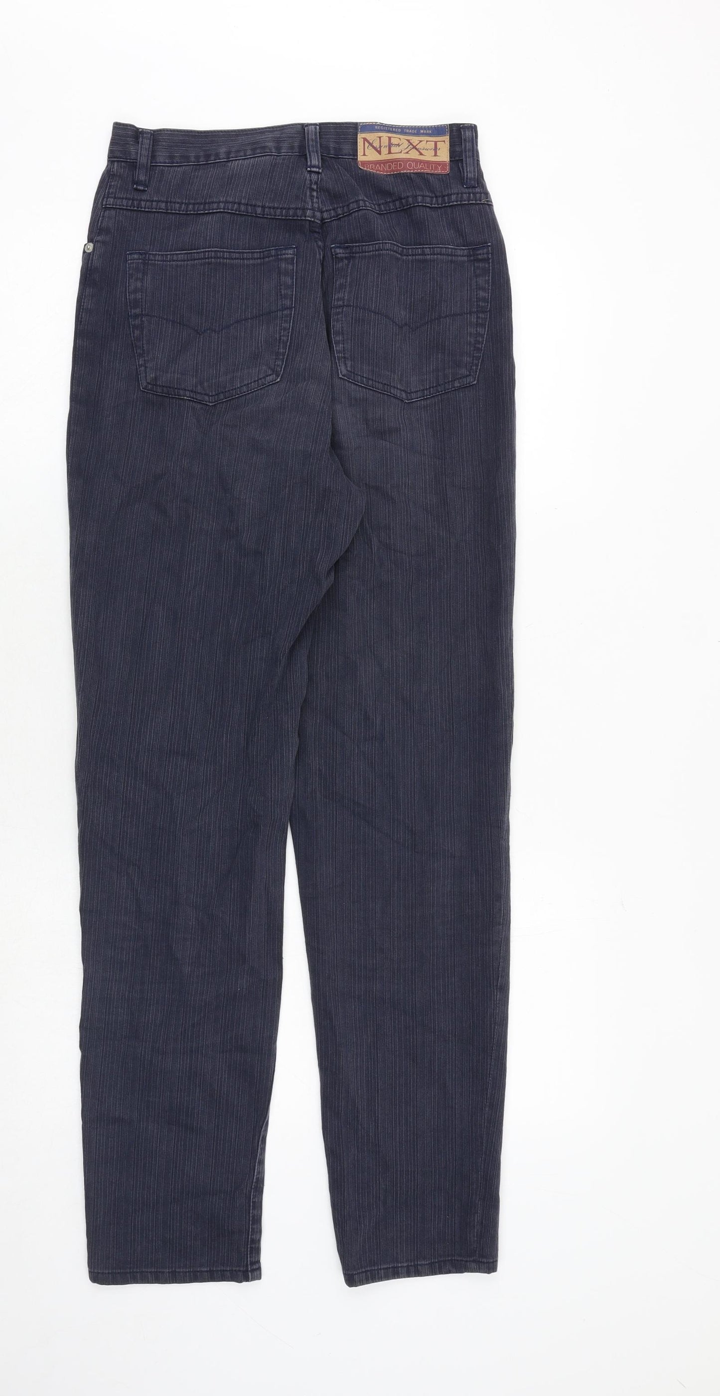 NEXT Womens Blue Cotton Straight Jeans Size 12 Regular Zip