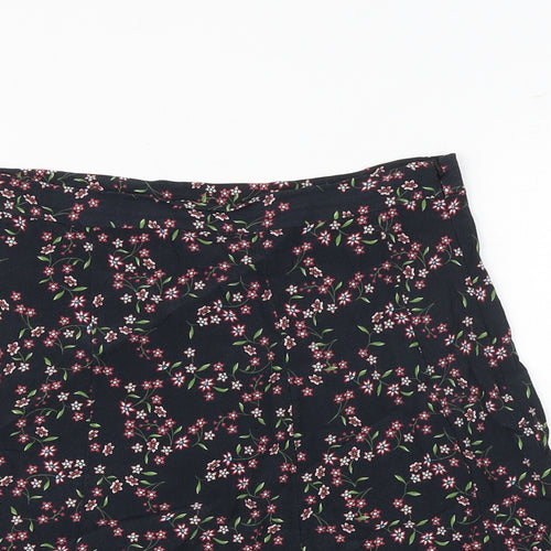 & Other Stories Womens Multicoloured Floral Viscose Swing Skirt Size 8 Zip