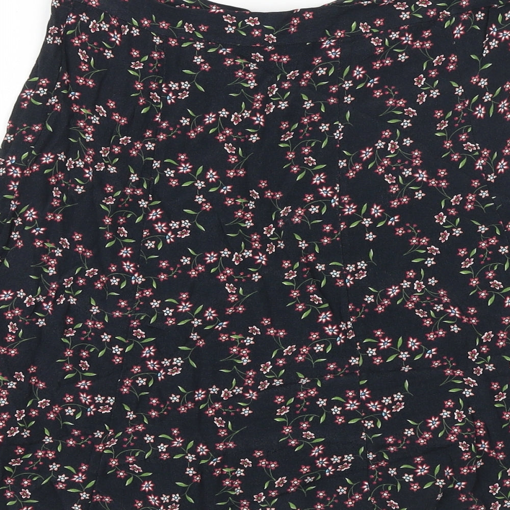 & Other Stories Womens Multicoloured Floral Viscose Swing Skirt Size 8 Zip