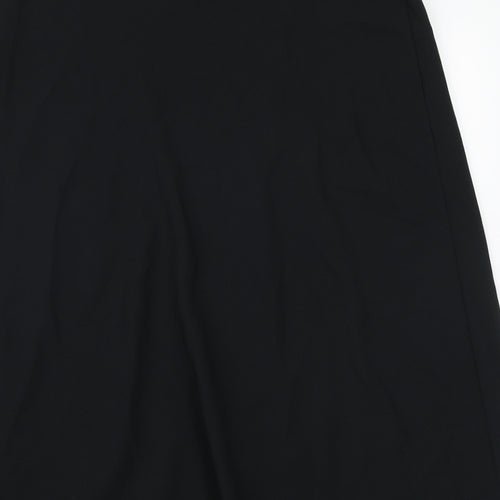 Marks and Spencer Womens Black Polyester Swing Skirt Size 20 Buckle - Belt Included