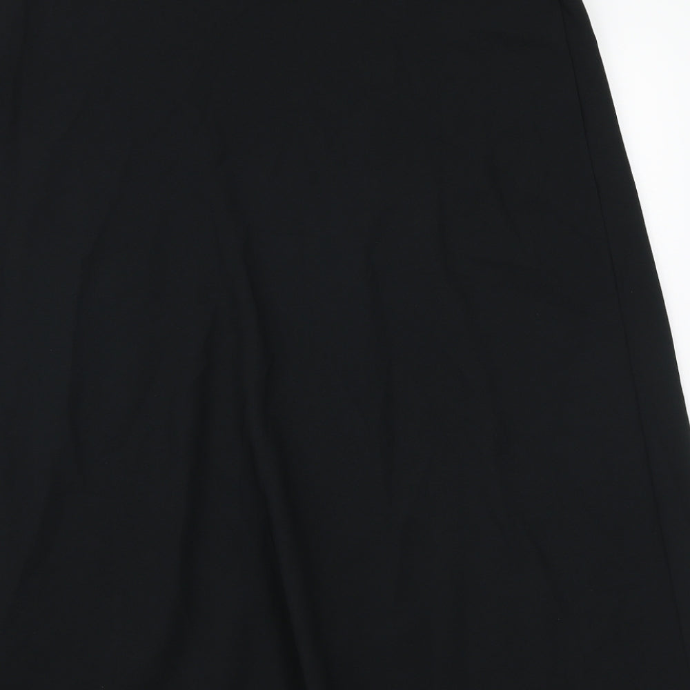 Marks and Spencer Womens Black Polyester Swing Skirt Size 20 Buckle - Belt Included