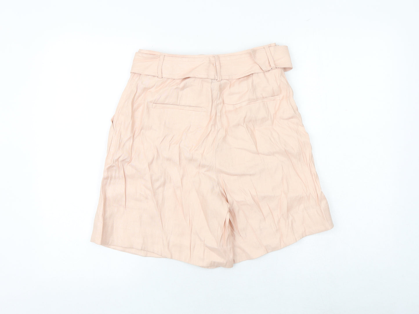 Preview Womens Pink Viscose Culotte Shorts Size 8 Regular Buckle