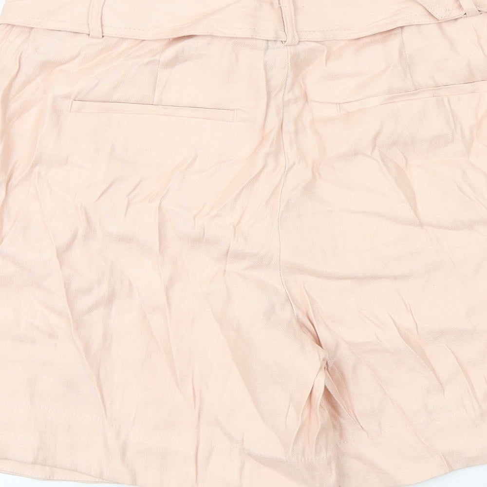 Preview Womens Pink Viscose Culotte Shorts Size 8 Regular Buckle