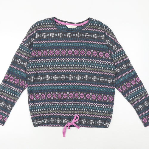 Marks and Spencer Womens Multicoloured Fair Isle Polyester Pullover Sweatshirt Size M Pullover