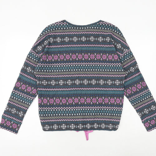 Marks and Spencer Womens Multicoloured Fair Isle Polyester Pullover Sweatshirt Size M Pullover