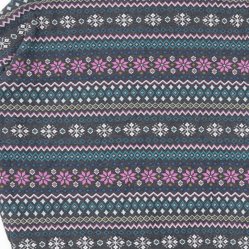 Marks and Spencer Womens Multicoloured Fair Isle Polyester Pullover Sweatshirt Size M Pullover