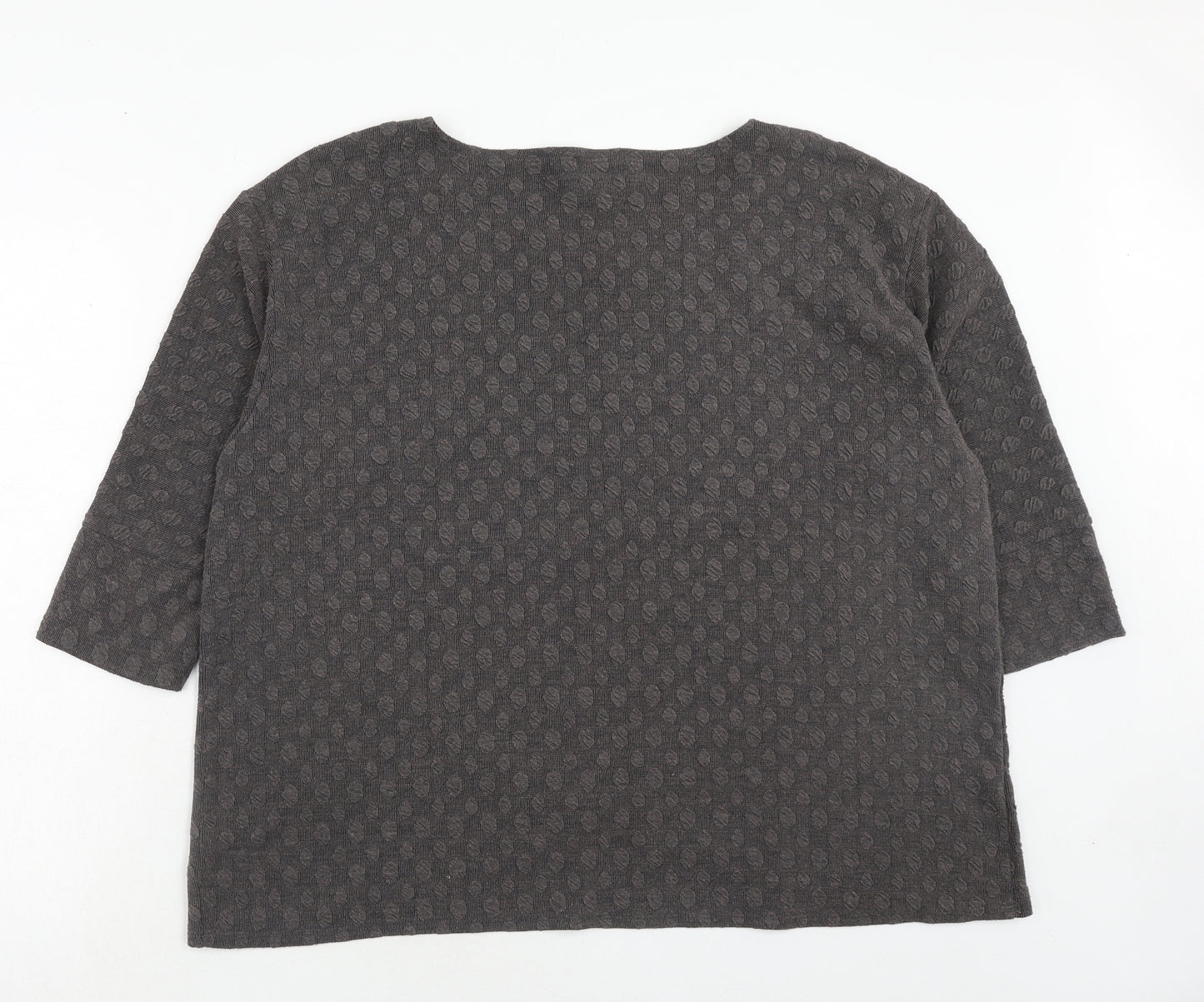 Saloos Womens Grey Polka Dot Polyester Pullover Sweatshirt Size 18 Pullover