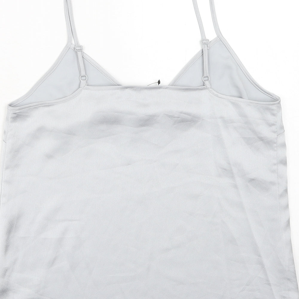 Marks and Spencer Womens Grey Polyester Camisole Tank Size 8 V-Neck
