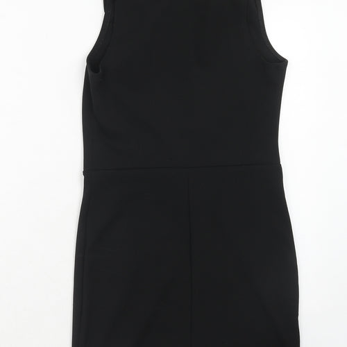 I-X London Womens Black Polyester A-Line Size 8 Collared Pullover