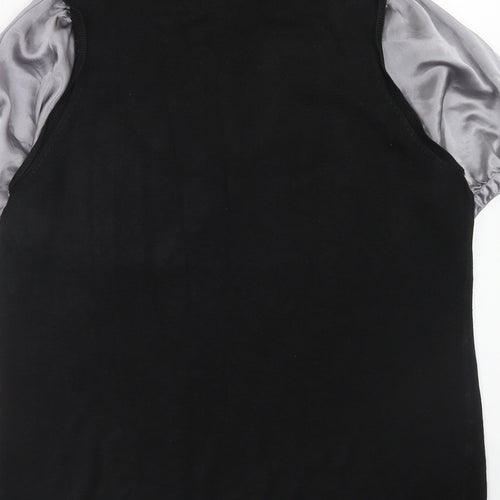 Evans Womens Black Collared Acrylic Pullover Jumper Size 18 - Shirt Insert