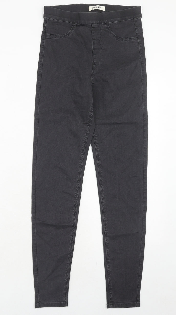 Marks and Spencer Womens Grey Cotton Skinny Jeans Size 6 Regular