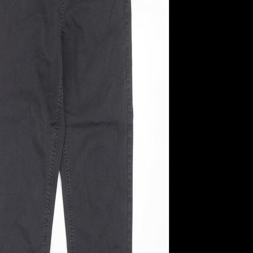 Marks and Spencer Womens Grey Cotton Skinny Jeans Size 6 Regular