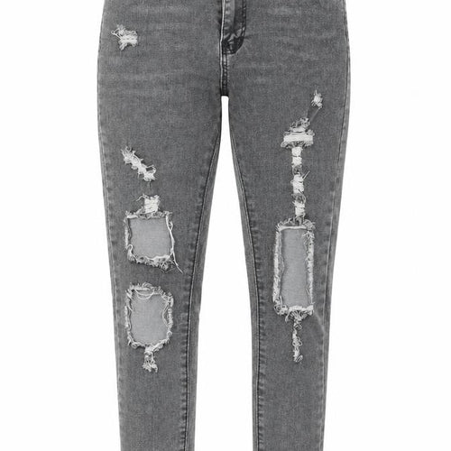 Denim Wise Womens Grey Cotton Skinny Jeans Size 10 Regular Zip