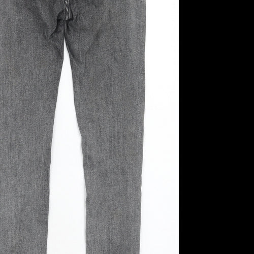 Denim Wise Womens Grey Cotton Skinny Jeans Size 10 Regular Zip