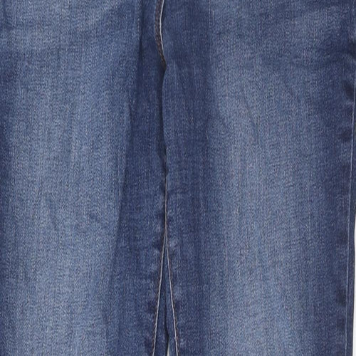 NEXT Womens Blue Cotton Skinny Jeans Size 12 Regular Zip