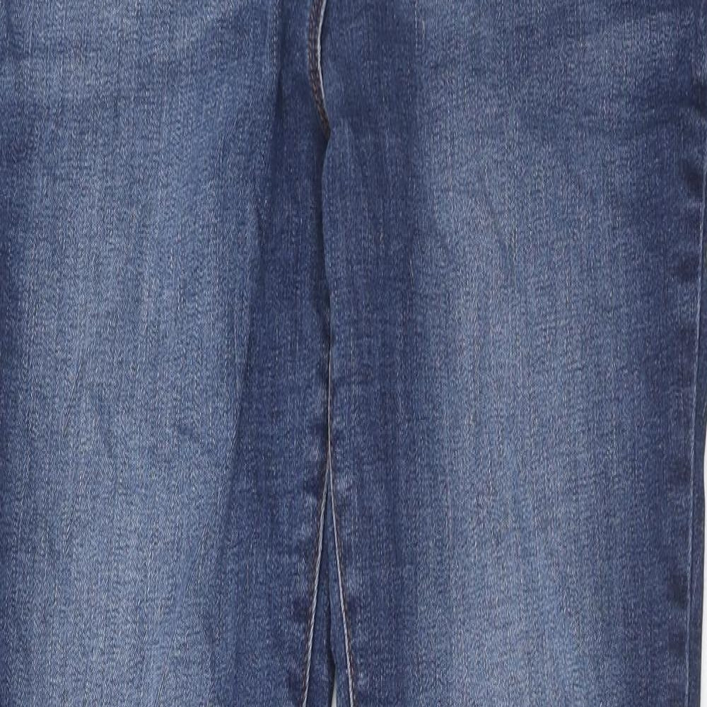 NEXT Womens Blue Cotton Skinny Jeans Size 12 Regular Zip