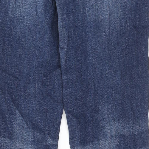 NEXT Womens Blue Cotton Skinny Jeans Size 12 Regular Zip