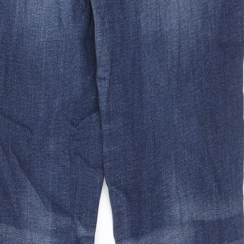 NEXT Womens Blue Cotton Skinny Jeans Size 12 Regular Zip