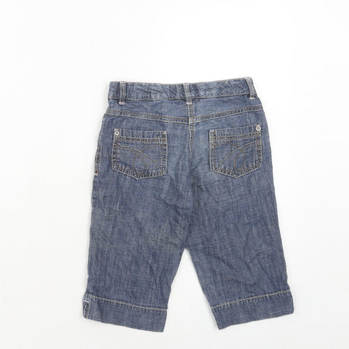 NEXT Girls Blue Cotton Straight Jeans Size 7 Years Regular Zip