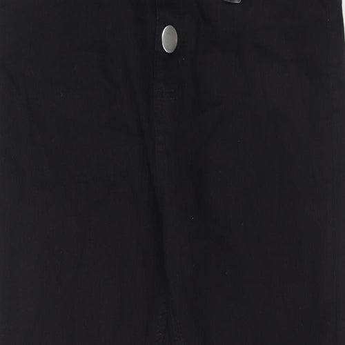 Boohoo Womens Black Cotton Skinny Jeans Size 14 Regular Button