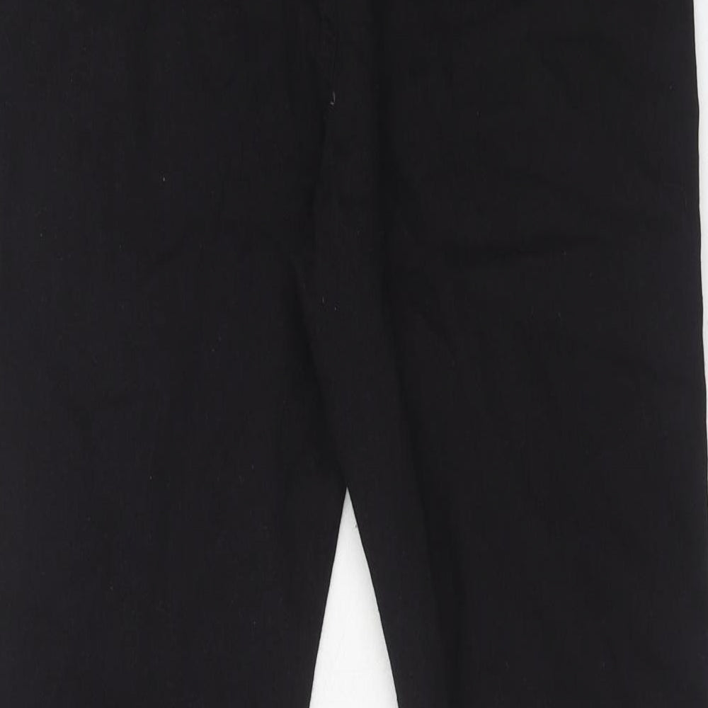 Boohoo Womens Black Cotton Skinny Jeans Size 14 Regular Button