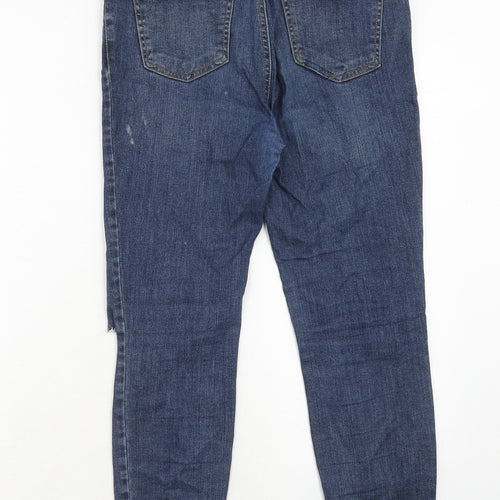 New Look Womens Blue Cotton Skinny Jeans Size 12 Regular Zip