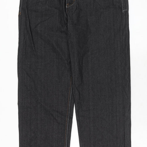 Game Time Mens Black Cotton Straight Jeans Size 34 in Regular Zip