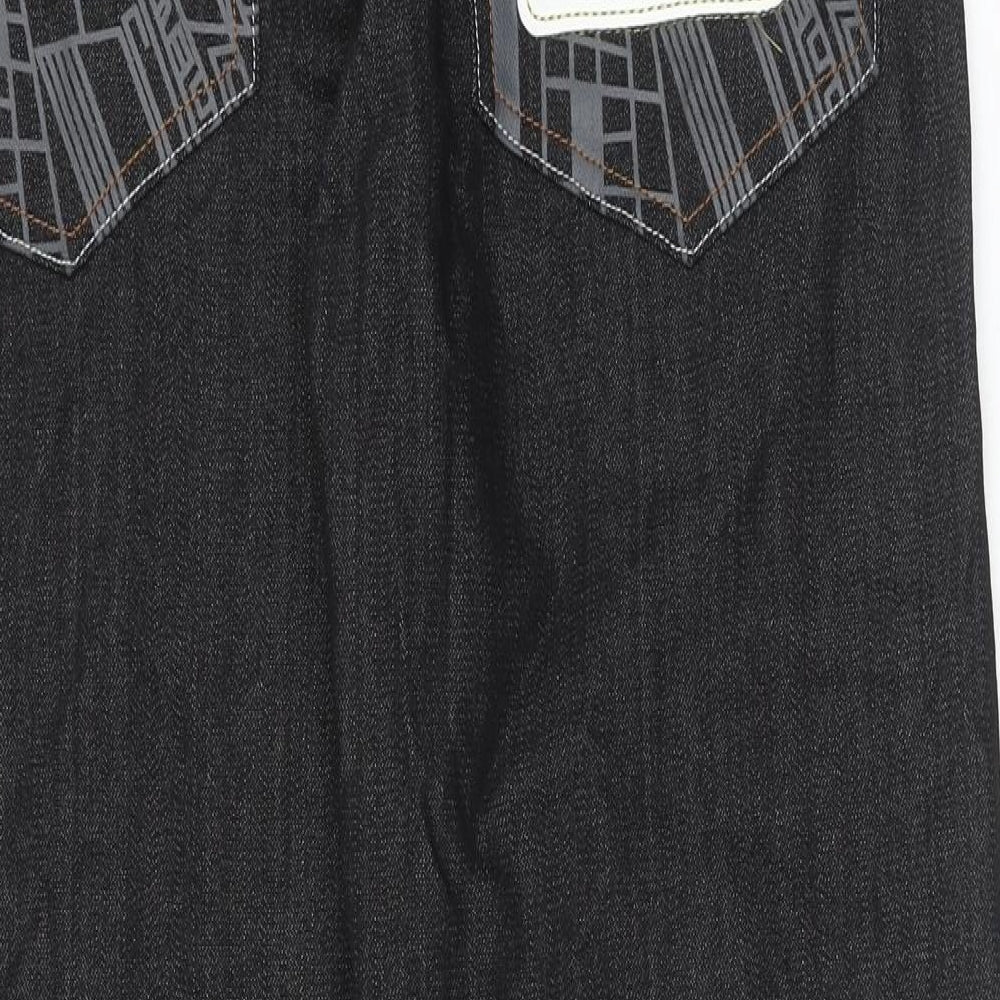 Game Time Mens Black Cotton Straight Jeans Size 34 in Regular Zip