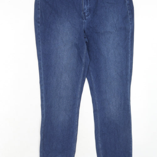 NEXT Womens Blue Cotton Skinny Jeans Size 12 Regular Zip