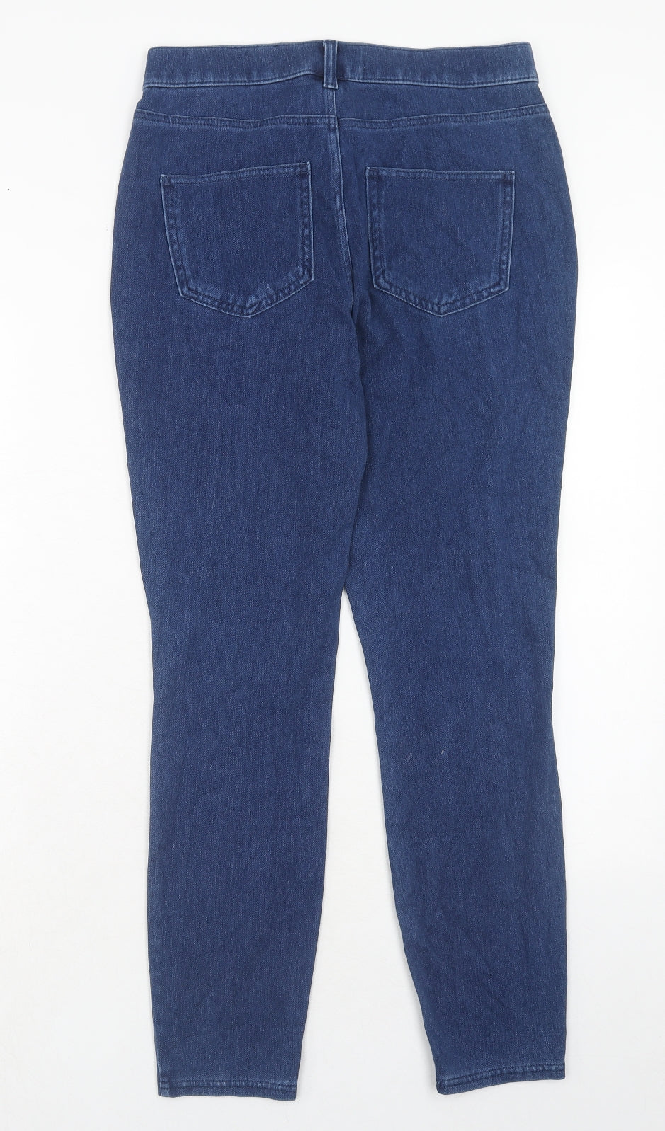 NEXT Womens Blue Cotton Skinny Jeans Size 12 Regular Zip