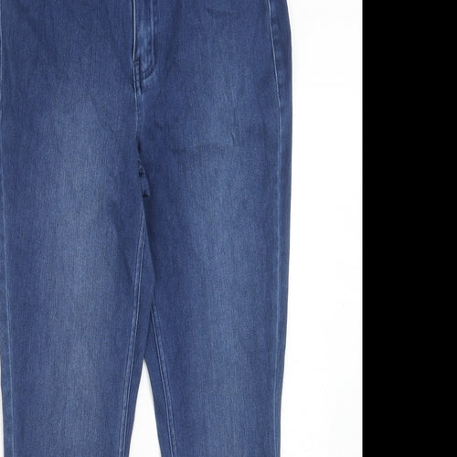 NEXT Womens Blue Cotton Skinny Jeans Size 12 Regular Zip