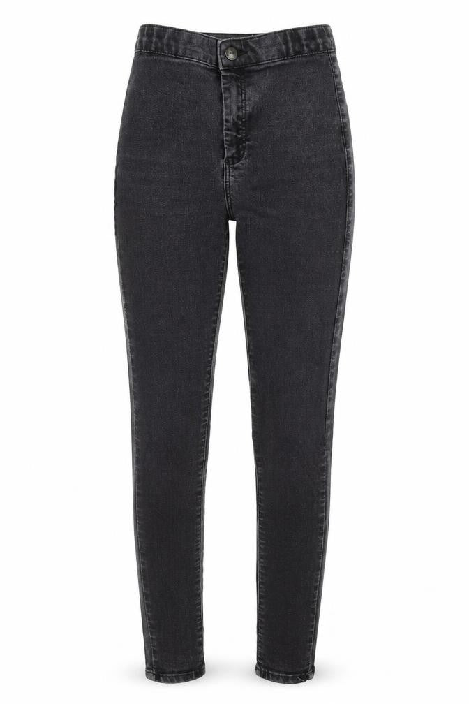 Topshop Womens Black Cotton Skinny Jeans Size 26 in L32 in Regular Zip