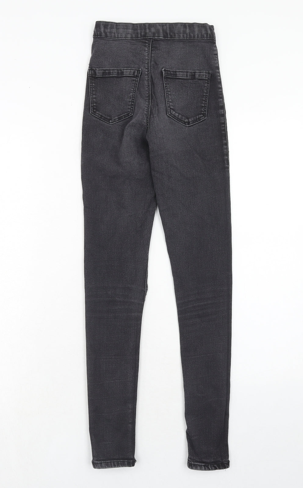 Topshop Womens Black Cotton Skinny Jeans Size 26 in L32 in Regular Zip